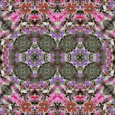 Kusursuz simetrik desen. Kusursuz bir doku. Soyut arkaplan