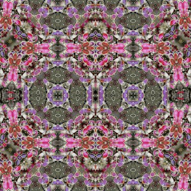 Kusursuz simetrik desen. Kusursuz bir doku. Soyut arkaplan