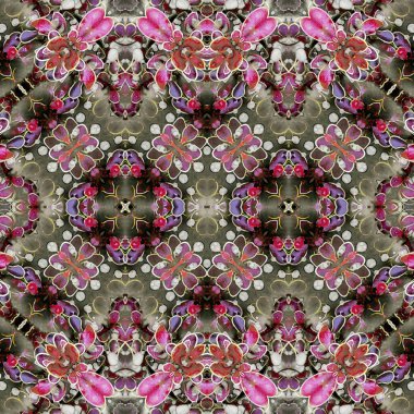 Kusursuz soyut desen. Kusursuz bir doku. Kaleydoskop arkaplanı