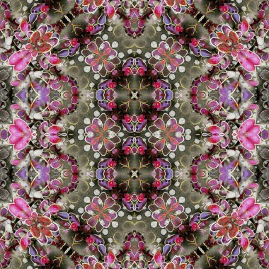 Kusursuz desen. Kusursuz bir doku. Soyut sonsuz desen. kaleydoskop