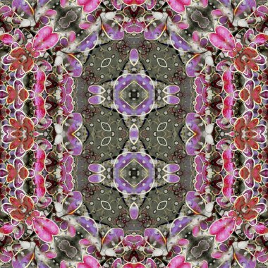 Kusursuz desen. Kusursuz bir doku. Soyut sonsuz desen. kaleydoskop