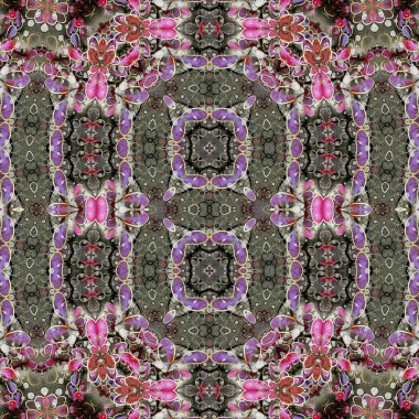 Kusursuz desen. Kusursuz bir doku. Soyut sonsuz desen. kaleydoskop