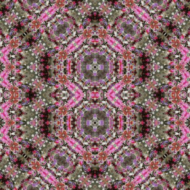 Kusursuz desen. Kusursuz bir doku. Soyut sonsuz desen. kaleydoskop