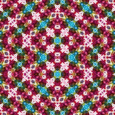 Kusursuz desen. Kusursuz bir doku. Soyut sonsuz desen. kaleydoskop