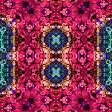 Kusursuz desen. Kusursuz bir doku. Soyut sonsuz desen. kaleydoskop