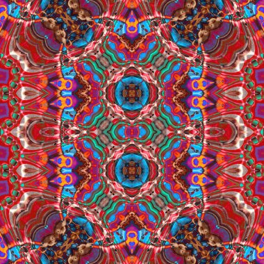 Kusursuz desen. Kusursuz bir doku. Soyut sonsuz desen. kaleydoskop