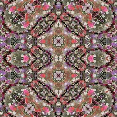 Kusursuz desen. Kusursuz bir doku. Soyut sonsuz desen. kaleydoskop