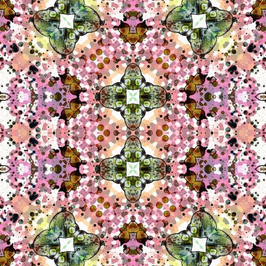 Kusursuz kaotik şablon. Kusursuz soyut doku. Etnik doku. Yaratıcı arkaplan