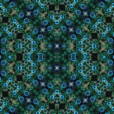 Kusursuz sanat modeli. Kusursuz sanat soyut arka plan. Etnik doku. Kaleydoskop arkaplanı