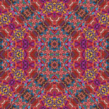 Kusursuz sanat modeli. Kusursuz sanat soyut arka plan. Etnik doku. Kaleydoskop arkaplanı