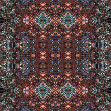 Kusursuz sanat modeli. Kusursuz sanat soyut arka plan. Etnik doku. Kaleydoskop arkaplanı