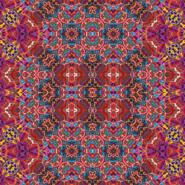 Kusursuz sanat modeli. Kusursuz sanat soyut arka plan. Etnik doku. Kaleydoskop arkaplanı