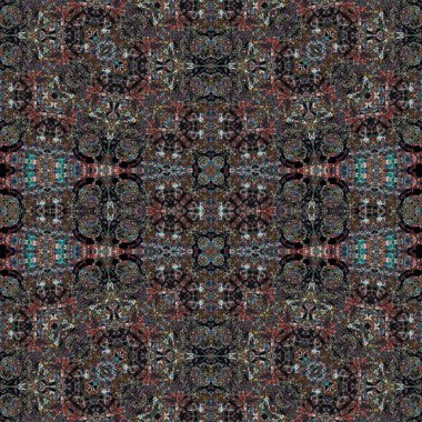 Kusursuz sanat modeli. Kusursuz sanat soyut arka plan. Etnik doku. Kaleydoskop arkaplanı