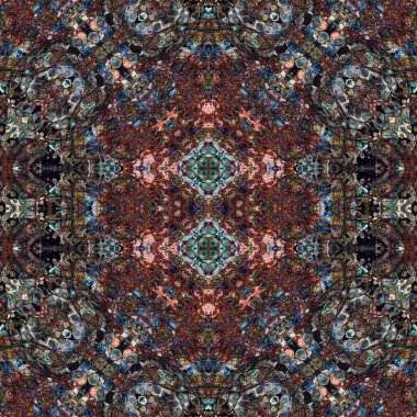 Kusursuz sanat modeli. Kusursuz sanat soyut arka plan. Etnik doku. Kaleydoskop arkaplanı