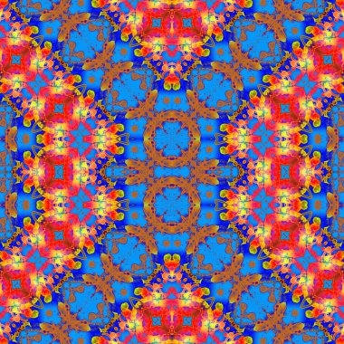 Kusursuz sanat modeli. Kusursuz sanat soyut arka plan. Etnik doku. Kaleydoskop