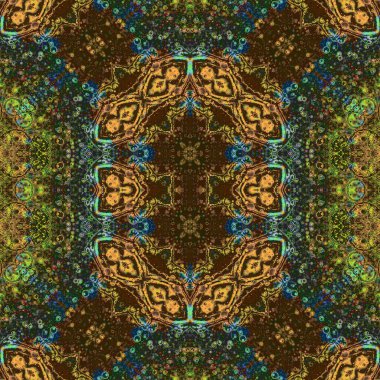 Kusursuz sanat modeli. Kusursuz sanat soyut arka plan. Etnik doku. Kaleydoskop arkaplanı