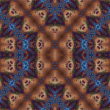 Kusursuz sanat modeli. Kusursuz sanat soyut arka plan. Etnik doku. Kaleydoskop arkaplanı