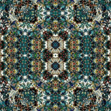 Kusursuz sanat modeli. Kusursuz sanat soyut arka plan. Etnik doku. Kaleydoskop arkaplanı