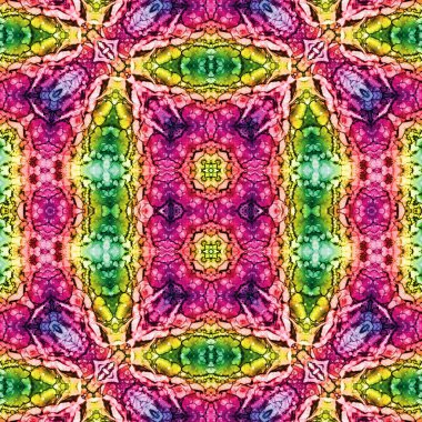 Kusursuz sanat modeli. Kusursuz sanat soyut arka plan. Etnik doku. Kaleydoskop arkaplanı