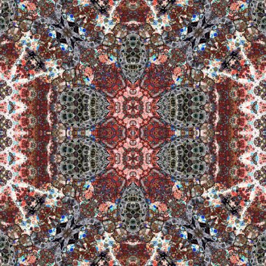 Kusursuz sanat modeli. Kusursuz sanat soyut arka plan. Etnik doku. Kaleydoskop arkaplanı