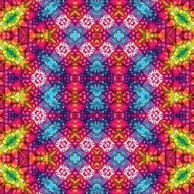 Kusursuz sanat modeli. Kusursuz sanat soyut arka plan. Etnik doku. Kaleydoskop arkaplanı