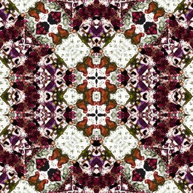 Kusursuz sanat modeli. Kusursuz sanat soyut arka plan. Etnik doku. Kaleydoskop arkaplanı