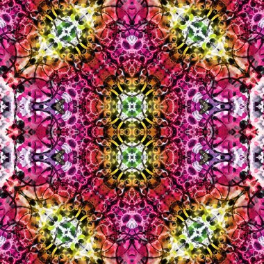 Kusursuz sanat modeli. Kusursuz sanat soyut arka plan. Etnik doku. Kaleydoskop