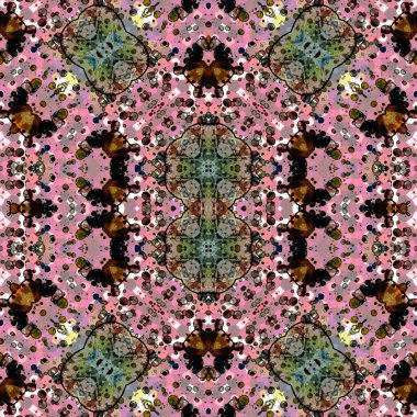 Kusursuz sanat modeli. Kusursuz sanat soyut arka plan. Etnik doku. Kaleydoskop