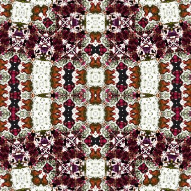 Kusursuz sanat modeli. Kusursuz sanat soyut arka plan. Etnik doku. Kaleydoskop arkaplanı