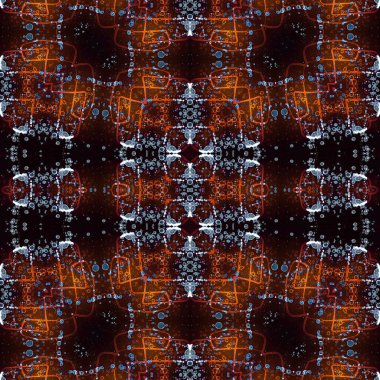 Kusursuz sanat modeli. Kusursuz sanat soyut arka plan. Etnik doku. Kaleydoskop