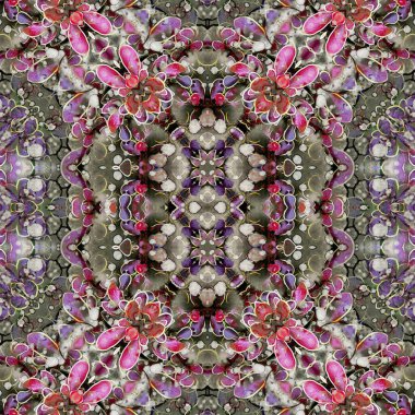 Kusursuz sanat modeli. Kusursuz sanat soyut arka plan. Etnik doku. Kaleydoskop arkaplanı