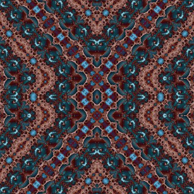 Kusursuz sanat modeli. Kusursuz sanat soyut arka plan. Etnik doku. Kaleydoskop arkaplanı