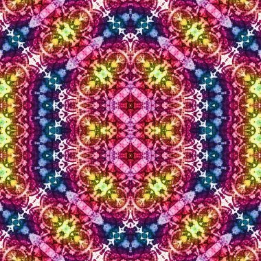 Kusursuz sanat modeli. Kusursuz sanat soyut arka plan. Etnik doku. Kaleydoskop