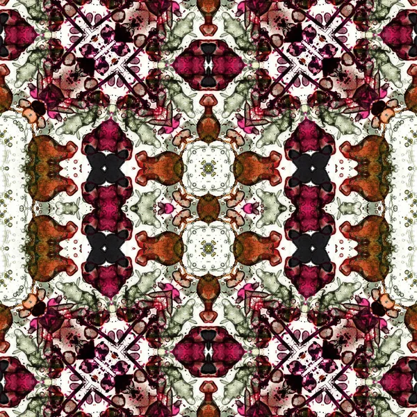 Kusursuz sanat modeli. Kusursuz sanat soyut arka plan. Etnik doku. Kaleydoskop arkaplanı