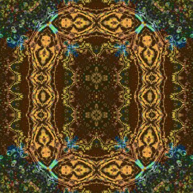 Kusursuz sanat modeli. Kusursuz sanat soyut arka plan. Etnik doku. Kaleydoskop arkaplanı