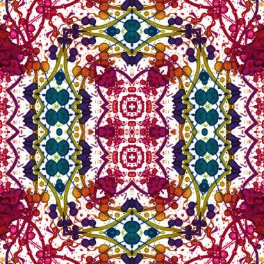 Kusursuz sanat modeli. Kusursuz sanat soyut arka plan. Etnik doku. Kaleydoskop arkaplanı