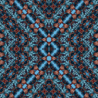 Kusursuz sanat modeli. Kusursuz sanat soyut arka plan. Etnik doku. Kaleydoskop