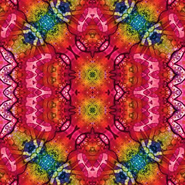 Kusursuz sanat modeli. Kusursuz sanat soyut arka plan. Etnik doku. Kaleydoskop