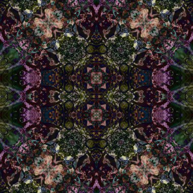 Kusursuz sanat modeli. Kusursuz sanat soyut arka plan. Etnik doku. Kaleydoskop arkaplanı