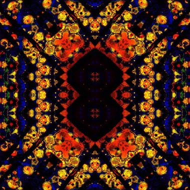 Kusursuz sanat modeli. Kusursuz sanat soyut arka plan. Etnik doku. Kaleydoskop arkaplanı