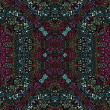 Kusursuz sanat modeli. Kusursuz sanat soyut arka plan. Etnik doku. Kaleydoskop arkaplanı