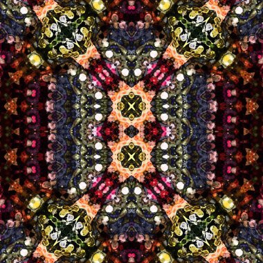 Kusursuz sanat modeli. Kusursuz sanat soyut arka plan. Etnik doku. Kaleydoskop