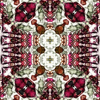 Kusursuz sanat modeli. Kusursuz sanat soyut arka plan. Etnik doku. Kaleydoskop arkaplanı