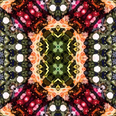 Kusursuz sanat modeli. Kusursuz sanat soyut arka plan. Etnik doku. Kaleydoskop