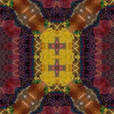 Kusursuz sanat modeli. Kusursuz sanat soyut arka plan. Etnik doku. Kaleydoskop arkaplanı