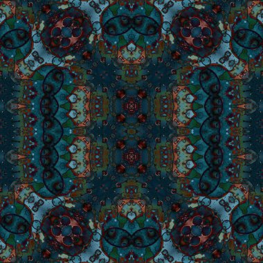 Kusursuz sanat modeli. Kusursuz sanat soyut arka plan. Etnik doku. Kaleydoskop arkaplanı