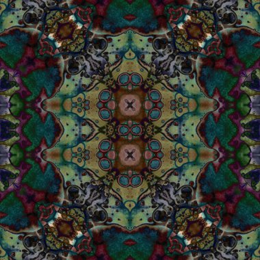 Kusursuz sanat modeli. Kusursuz sanat soyut arka plan. Etnik doku. Kaleydoskop arkaplanı