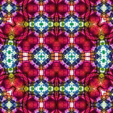 Kusursuz kare desenli. kare desen arkaplanı. Yaratıcı doku. Etnik kökenli. Kaleydoskop deseni