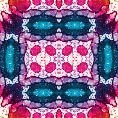 Kusursuz kare desenli. kare desen arkaplanı. Yaratıcı doku. Etnik kökenli. Kaleydoskop deseni
