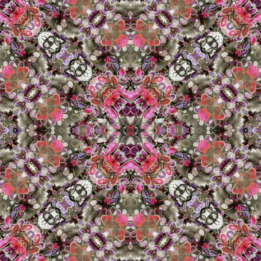 Kusursuz sanat modeli. Mozaik arka plan. Mandala 'nın pürüzsüz dokusu. Soyut arkaplan. Sanat mozaiği